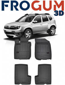 Dacia Duster I, Suv, Din 2010 - 12.2017 , Set Covorase Auto Tip Tavita Premium 3D, din cauciuc accesorii pentru autoturismul tau - masina v174713