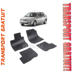 Dacia Logan fabricat din 2004 - 2013, set covorase auto dedicate, din cauciuc 100% Premium