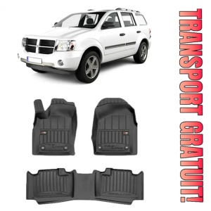 Dodge Durango Din 2014 - Prezent, Suv, Rand 2, 7 Locuri , Set Covorase Auto Tip Tavita Premium 3D, din cauciuc