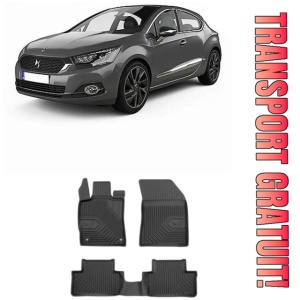 Ds 4 Din 11.2021 - Prezent, Hatchback , Set Covorase Auto Tip Tavita Premium 3D, din cauciuc