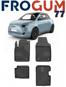 Fiat 500 Hybrid Din 02.2020 - Prezent, Hatchback , Set Covorase Auto Tip Tavita Premium 3D, din cauciuc accesorii pentru autoturismul tau - masina v164248