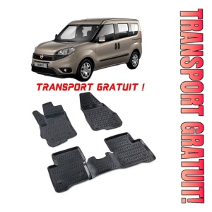 Fiat Doblo 2010-2015 Set 2 Covorase Auto (Fata) Cauciuc Tip tavita Premium Line 3D - Transport Gratuit!