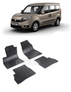 Fiat Doblo II, Van, fabricat din 2010 - Prezent, 5 Locuri, set covorase auto dedicate, din cauciuc 100% Premium accesorii pentru autoturismul tau - masina v159798