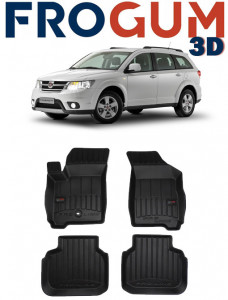 Fiat Freemont, Suv, Din 08.2011 - 2016 , Set Covorase Auto Tip Tavita Premium 3D, din cauciuc accesorii pentru autoturismul tau - masina v173650