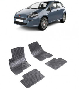 Fiat Grande Punto, Hatchback, fabricat din 10.2005 - 08.2018, set covorase auto dedicate, din cauciuc 100% Premium accesorii pentru autoturismul tau - masina v161048
