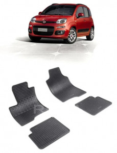 Fiat Panda III, Hatchback, fabricat din 03.2012 - Prezent, set covorase auto dedicate, din cauciuc 100% Premium accesorii pentru autoturismul tau - masina v155281