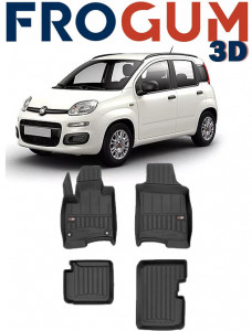 Fiat Panda III Hybrid Din 02.2020 - Prezent, Hatchback , Set Covorase Auto Tip Tavita Premium 3D, din cauciuc accesorii pentru autoturismul tau - masina v162774