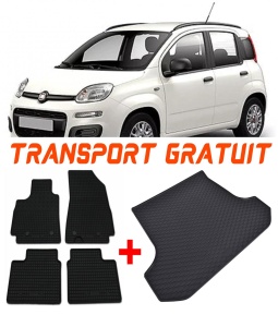 Fiat Panda Set Covorase + tavita portbagaj auto Fiat Panda III Hybrid fabricatie 02.2020 - prezent, caroserie hatchback accesorii pentru autoturismul tau - masina v2500