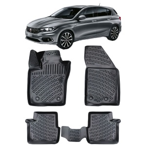 Fiat Tipo hatckback 2015- Set 4 covorase auto din cauciuc tip tavita premium line 3D - Transport Gratuit! accesorii pentru autoturismul tau - masina v49193