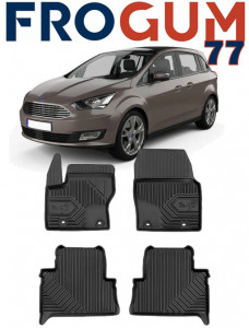 Ford C-Max II Din 11.2010 - 06.2019, Van , Set Covorase Auto Tip Tavita Premium 3D, din cauciuc accesorii pentru autoturismul tau - masina v167014