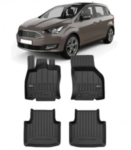 Ford C-Max II, Van, Din 11.2010 - 06.2019 , Set Covorase Auto Tip Tavita Premium 3D, din cauciuc accesorii pentru autoturismul tau - masina v171887