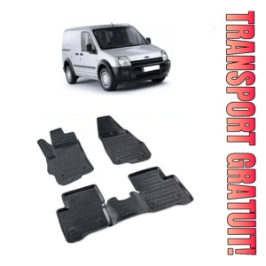 Ford Connect I 2002-2013 Set 2 Covorase Auto (Fata) Cauciuc Tip tavita Premium Line 3D - Transport Gratuit!