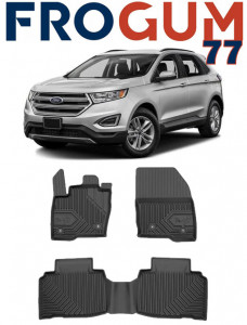 Ford Edge II Din 05.2016 - Prezent, Suv , Set Covorase Auto Tip Tavita Premium 3D, din cauciuc accesorii pentru autoturismul tau - masina v166651
