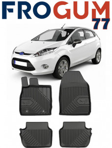 Ford Fiesta VI Din 10.2008 - 06.2017, Hatchback , Set Covorase Auto Tip Tavita Premium 3D, din cauciuc accesorii pentru autoturismul tau - masina v165488