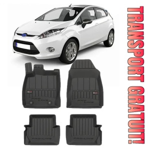 Ford Fiesta VI, Hatchback, Din 10.2008 - 06.2017 , Set Covorase Auto Tip Tavita Premium 3D, din cauciuc