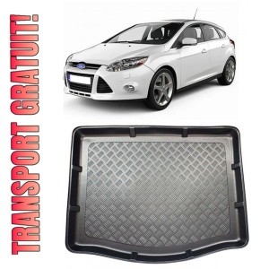 Ford Focus III Hatchback din 03.2011 - 08.2018, Tavita Pentru Portbagaj Lux Premium Dedicata, Roata Rezerva Ingusta / Kit Reparatie *3