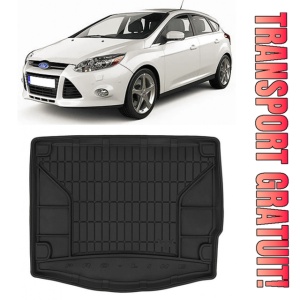 Ford Focus III Hatchback din 03.2011 - 08.2018, Tavita Pentru Portbagaj Lux Premium Dedicata, Roata Rezerva Ingusta / Kit Reparatie *2