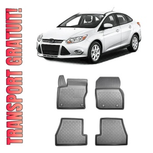 Ford Focus III, Sedan, Din 03.2011 - 08.2018 , Set Covorase Auto Tip Tavita Premium 3D, din cauciuc