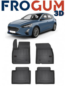 Ford Focus IV, Combi, Din 09.2018 - Prezent , Set Covorase Auto Tip Tavita Premium 3D, din cauciuc accesorii pentru autoturismul tau - masina v173559
