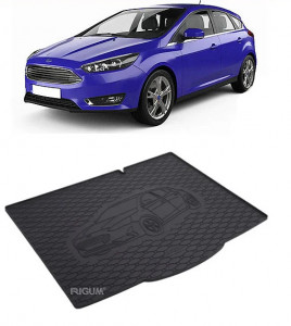 Ford Focus IV Hatchback din 09.2018 - Prezent, Tavita Pentru Portbagaj Lux Premium Dedicata, Portbagaj Inferior Roata Rezerva Ingusta *3 accesorii pentru autoturismul tau - masina v190357