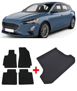 Ford Focus Set Covorase + tavita portbagaj auto Ford Focus IV fabricatie 09.2018 - prezent, caroserie hatchback, roata de rezerva normala - Img 2