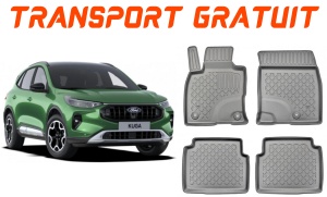 Ford Kuga III, Suv, Din 04.2020 - Prezent , Set Covorase Auto Tip Tavita Premium 3D, din cauciuc accesorii pentru autoturismul tau - masina v173383