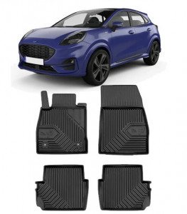 Ford Puma Din 10.2019 - Prezent, Suv , Set Covorase Auto Tip Tavita Premium 3D, din cauciuc accesorii pentru autoturismul tau - masina v168149