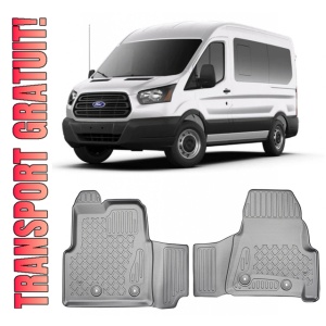 Ford Transit Custom Din 2018 - Prezent, Van, Facelift , Set Covorase Auto Tip Tavita Premium 3D, din cauciuc