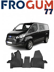 Ford Transit Custom Din 2018 - Prezent, Van , Set Covorase Auto Tip Tavita Premium 3D, din cauciuc accesorii pentru autoturismul tau - masina v167444