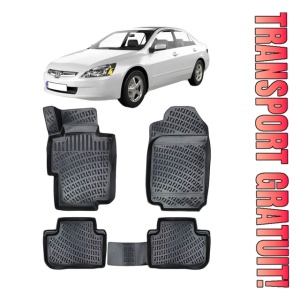 Honda ACCord VII 2002-2008 Set 4 covorase auto din cauciuc tip tavita premium line 3D