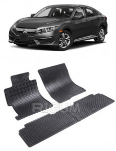 Honda CIVIc Ix, Sedan, fabricat din 03.2012 - 04.2017, set covorase auto dedicate, din cauciuc 100% Premium accesorii pentru autoturismul tau - masina v158685