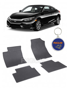 Honda CIVIc X, Sedan, fabricat din 05.2017 - Prezent, set covorase auto dedicate, din cauciuc 100% Premium accesorii pentru autoturismul tau - masina v155903