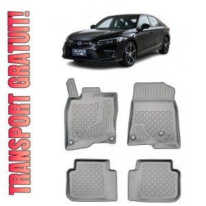 Honda CIVIc Xi Hybrid E:Hev Din 10.2022 - Prezent, Hatchback , Set Covorase Auto Tip Tavita Premium 3D, din cauciuc