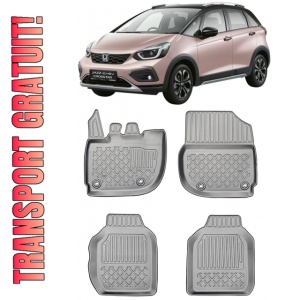 Honda Jazz IV Crosstar Hybrid E-Hev Din 06.2020 - Prezent, Hatchback , Set Covorase Auto Tip Tavita Premium 3D, din cauciuc