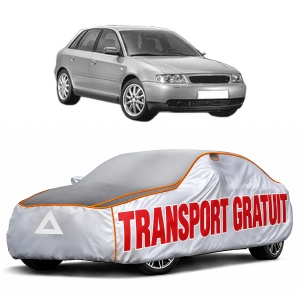 Husa Prelata Antigrindina Auto AUDI A3 (8L1) din 1996-2003, Protectie auto contra intemperiilor la grindina, Waterproof, 4x Stickere auto AUDI