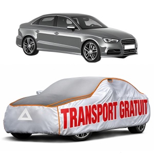 Husa Prelata Antigrindina Auto AUDI A3 Limousine (8VS, 8VM) din 2013-2020, Protectie auto contra intemperiilor la grindina, Waterproof, 4x Stickere auto AUDI