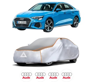 Husa Prelata Antigrindina Auto AUDI A3 Limousine (8YS, 8YM) din 2020-2022, Protectie auto contra intemperiilor la grindina, Waterproof, 4x Stickere auto AUDI - Img 2