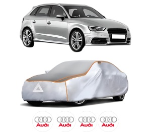 Husa Prelata Antigrindina Auto AUDI A3 Sportback (8VA, 8VF) din 2012-2020, Protectie auto contra intemperiilor la grindina, Waterproof, 4x Stickere auto AUDI - Img 2