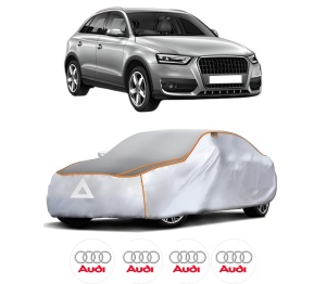 Husa Prelata Antigrindina Auto AUDI Q3 (8UB, 8UG) din 2011-2018, Protectie auto contra intemperiilor la grindina, Waterproof, 4x Stickere auto AUDI - Img 2