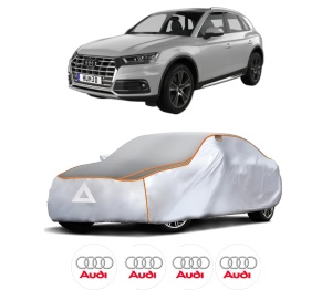 Husa Prelata Antigrindina Auto AUDI Q5 (FYB, FYG) din 2016-2021, Protectie auto contra intemperiilor la grindina, Waterproof, 4x Stickere auto AUDI - Img 2