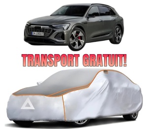 Husa Prelata Antigrindina Auto AUDI Q8 E-TRON SUV (GEG) din 2022, Protectie auto contra intemperiilor la grindina, Waterproof, 4x Stickere auto AUDI