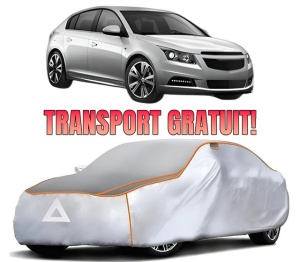Husa Prelata Antigrindina Auto CHEVROLET CRUZE Hatchback (J305) din 2011-2015, Protectie auto contra intemperiilor la grindina, Waterproof, 4x Stickere auto CHEVROLET