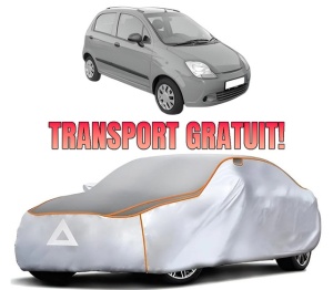Husa Prelata Antigrindina Auto CHEVROLET SPARK din 2005-2010, Protectie auto contra intemperiilor la grindina, Waterproof, 4x Stickere auto CHEVROLET