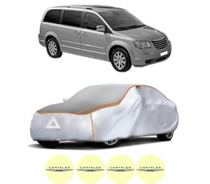 Husa Prelata Antigrindina Auto CHRYSLER GRAND VOYAGER / VOYAGER V (RT) din 2007-2011, Protectie auto contra intemperiilor la grindina, Waterproof, 4x Stickere auto CHRYSLER - Img 2