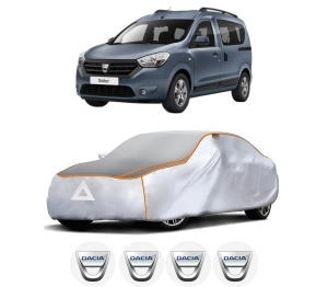 Husa Prelata Antigrindina Auto DACIA DOKKER Box Body/MPV din 2012-2021, Protectie auto contra intemperiilor la grindina, Waterproof, 4x Stickere auto DACIA - Img 2