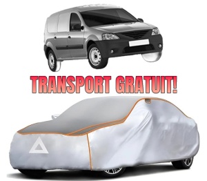 Husa Prelata Antigrindina Auto DACIA LOGAN EXPRESS (FS_) din 2007-2012, Protectie auto contra intemperiilor la grindina, Waterproof, 4x Stickere auto DACIA