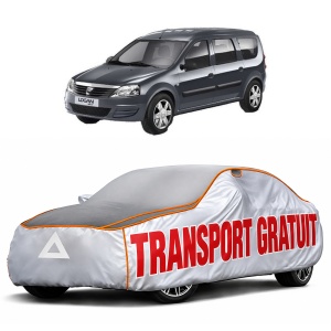Husa Prelata Antigrindina Auto DACIA LOGAN MCV (KS_) din 2007-2013, Protectie auto contra intemperiilor la grindina, Waterproof, 4x Stickere auto DACIA