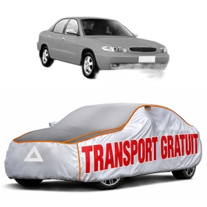 Husa Prelata Antigrindina Auto DAEWOO NUBIRA Saloon (J100) din 1997-2000, Protectie auto contra intemperiilor la grindina, Waterproof, 4x Stickere auto DAEWOO