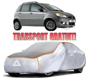 Husa Prelata Antigrindina Auto FIAT IDEA (350_) din 2003-2012, Protectie auto contra intemperiilor la grindina, Waterproof, 4x Stickere auto FIAT