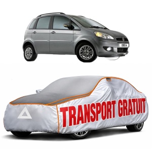 Husa Prelata Antigrindina Auto FIAT IDEA (350_) din 2003-2012, Protectie auto contra intemperiilor la grindina, Waterproof, 4x Stickere auto FIAT